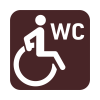 Wheelchair accessible toilet